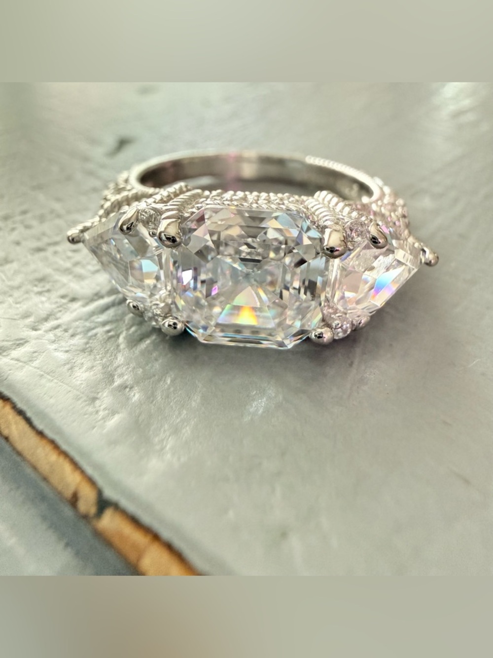 Judith Ripka 925 Sterling Silver Ring Size 9 NEW